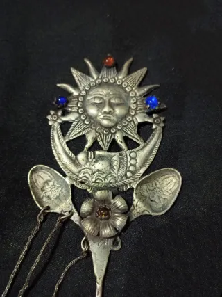Broche Ceremonial Andino Sol y Luna