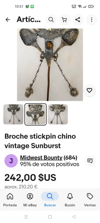 Broche Ceremonial Andino Sol y Luna