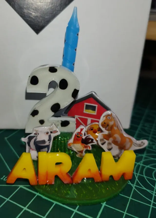 Vela personalizada en resina