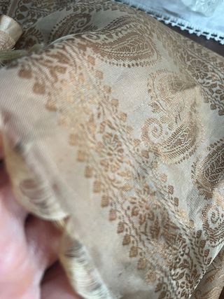 Pashmina Seda India Beige/Dorado