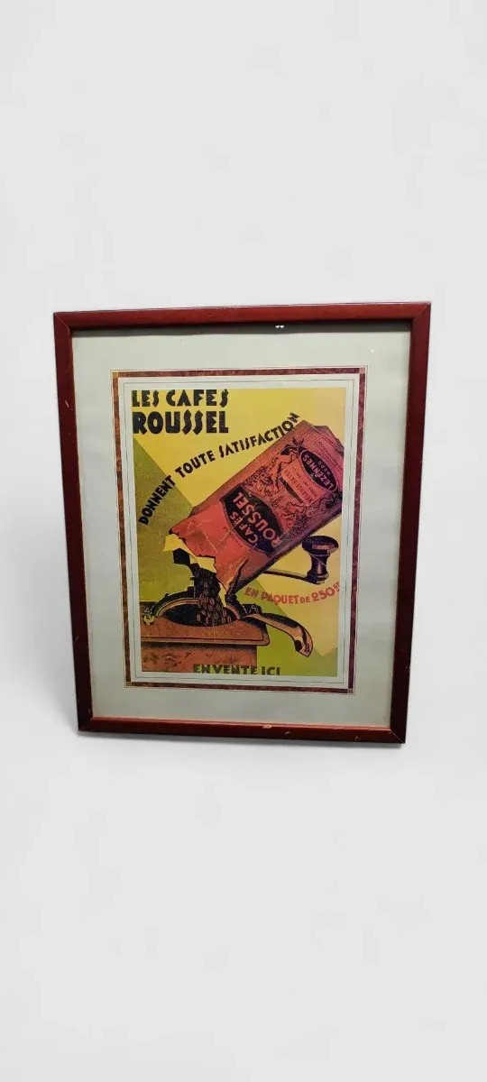Lámina Les Cafes Roussel enmarcada