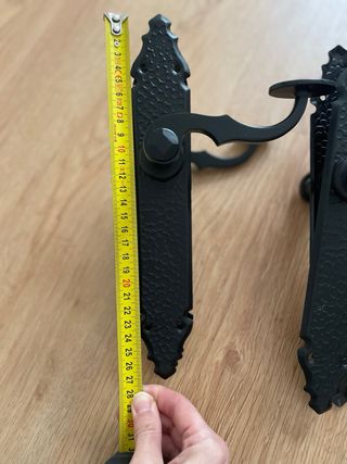 Manillas rústicas negras para puertas