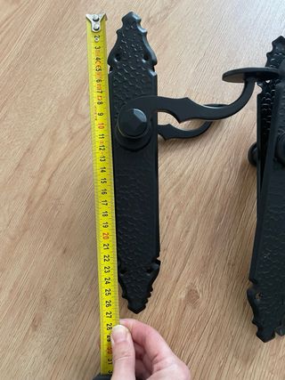 Manillas rústicas negras para puertas