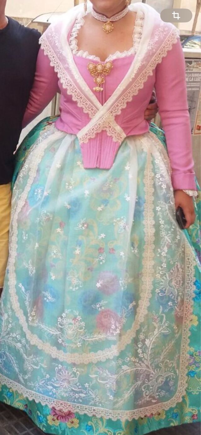 Falda Alicantina Azul Talla Única