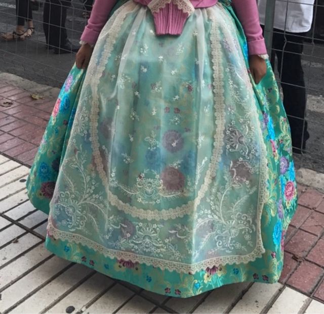 Falda Alicantina Azul Talla Única