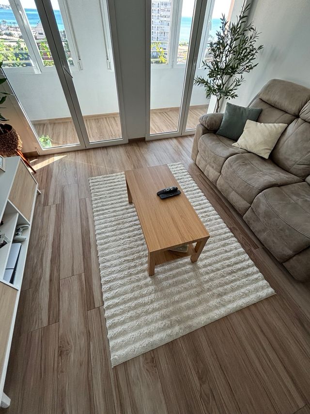 Tappeto in tessuto bianco 1,90 cm x 1,30