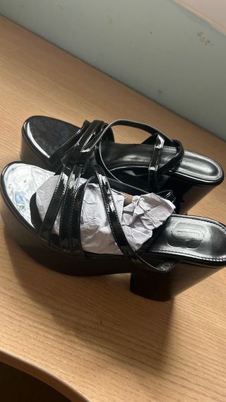 Sandalias de plataforma negras