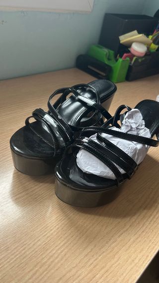 Sandalias de plataforma negras
