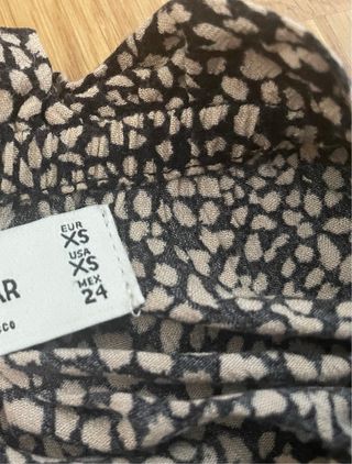 Falda estampado animal print beige y negro