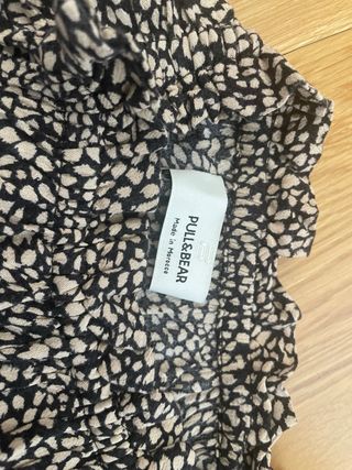 Falda estampado animal print beige y negro