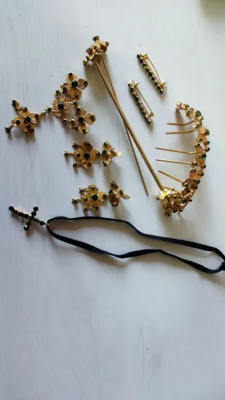 Aderezo Castellonera color Oro y Verde