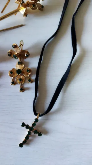 Aderezo Castellonera color Oro y Verde