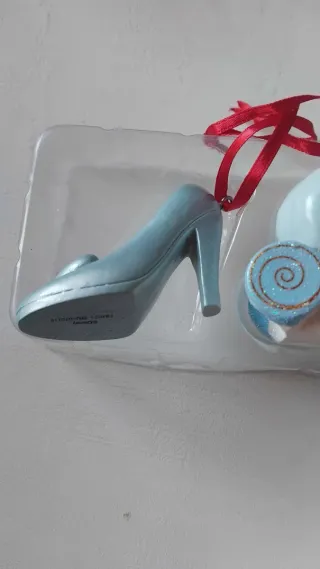 Disney Bolas Navidad Carruaje y Zapato Azul