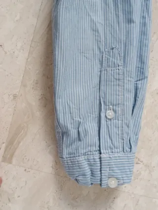 Camisa Benetton Rayas Azul 11-13 Años