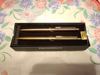 Estuche Bolígrafos Papermate Dorados