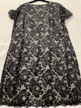Vestido fiesta encaje negro Couchel de Talla 58