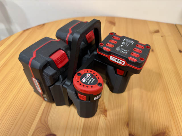 Soporte modular para baterías Parkside 20v y 12v