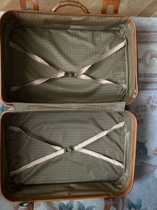 Maleta vintage de cuero marrón