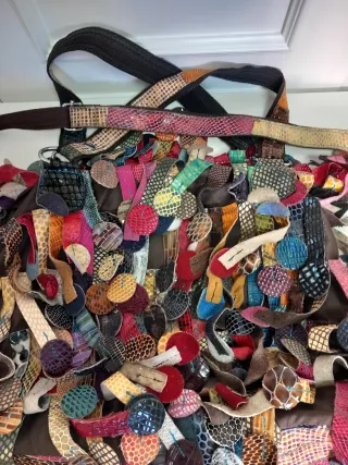 Bolso retales piel multicolor