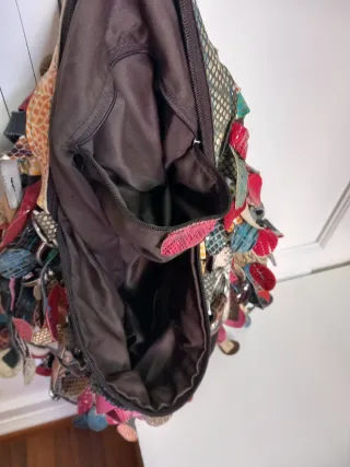 Bolso retales piel multicolor