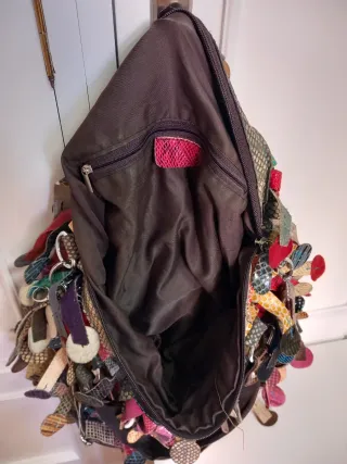 Bolso retales piel multicolor