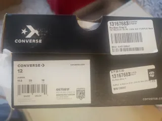 Zapatillas Converse Niña Moradas Talla 29