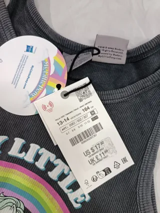 Camiseta Tirantes Zara My Little Pony Talla M