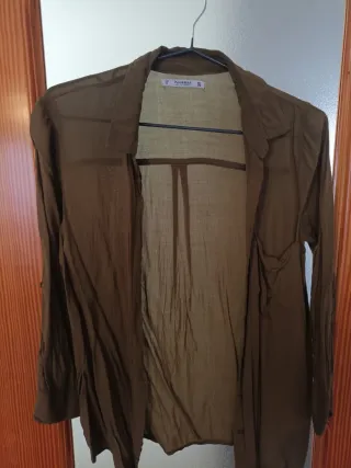 Camisa Caqui Pull&Bear Mujer Talla XS