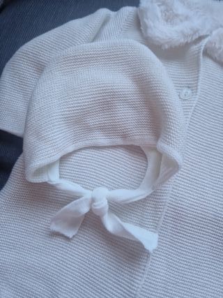 Abrigo y gorro de punto para bebé niña TALLA 3 año