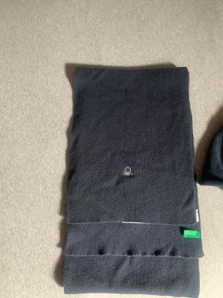 Conjunto Benetton para niñ@: Bufanda y Gorro Azul