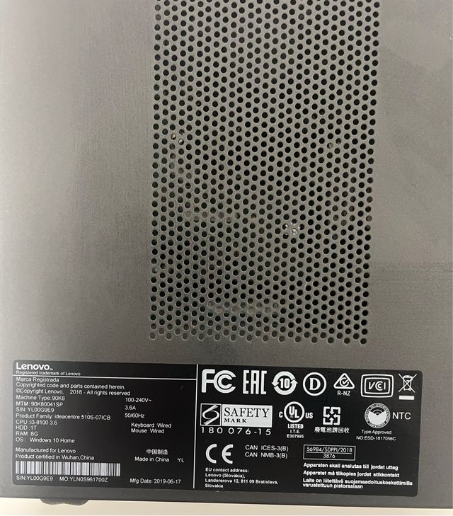 PC Sobremesa Lenovo IdeaCentre 510S