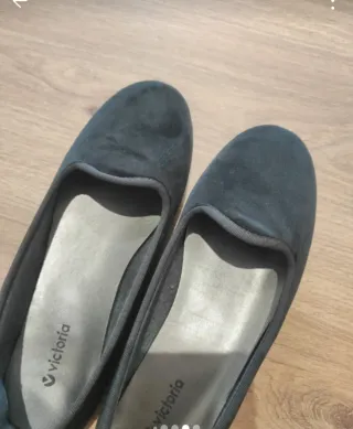 Zapatillas Victoria terciopelo negras