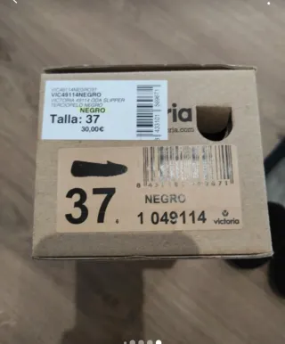 Zapatillas Victoria terciopelo negras