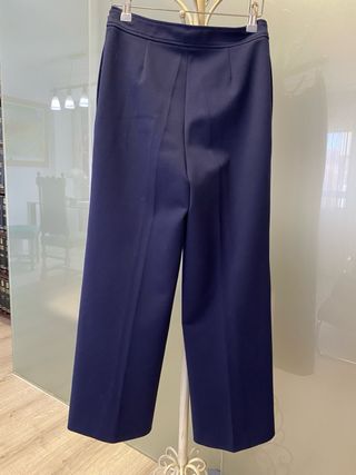 Pantalón de punto azul Carolina Herrera