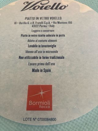 Piatto Bormioli Rocco in vetro