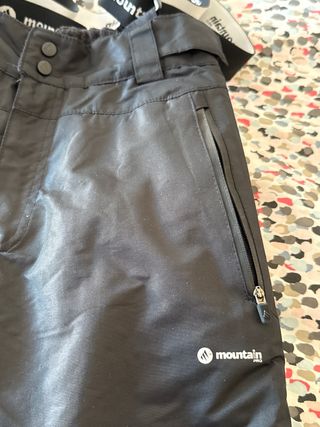 Pantalón de esquí infantil con tirantes, talla 12