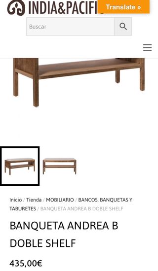 Banqueta de madera NUEVA