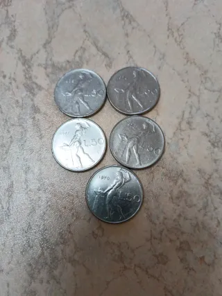 5 Monete Lire Italiane perfette
