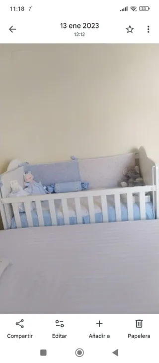 Cuna de bebé Baby Bear como nueva . COMPLETA