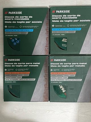 24 Discos Corte Metal 180mm Parkside