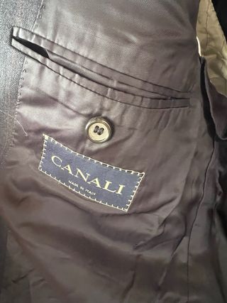 Giacca Canali Uomo Nera Rigata