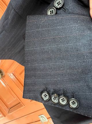 Giacca Canali Uomo Nera Rigata