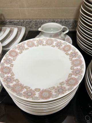 Vajilla porcelana motivos florales
