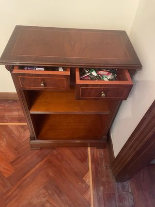 Mueble recibidor madera 2 cajones