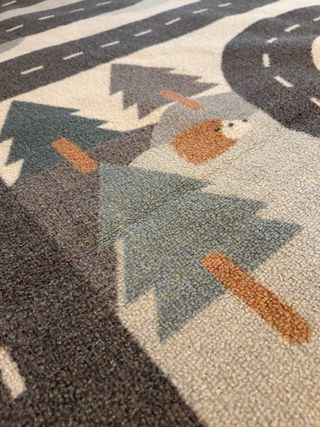 Alfombra infantil redonda motivos de carretera