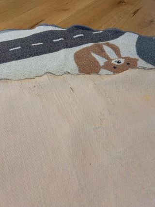 Alfombra infantil redonda motivos de carretera