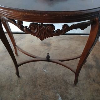 Consola antigua madera con espejo