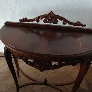 Consola antigua madera con espejo