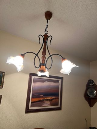 Alfombra de lana beige y multicolor