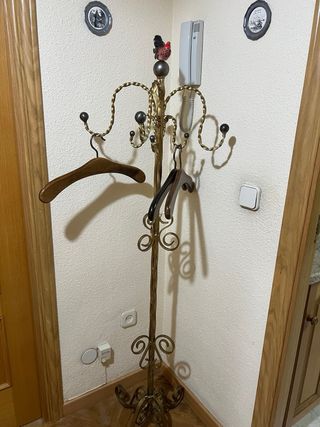 Alfombra de lana beige y multicolor